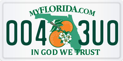 FL license plate 0043UO