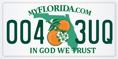 FL license plate 0043UQ