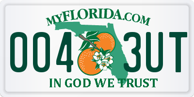 FL license plate 0043UT