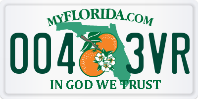 FL license plate 0043VR