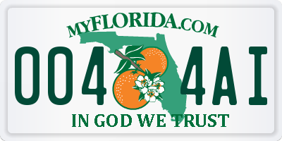 FL license plate 0044AI
