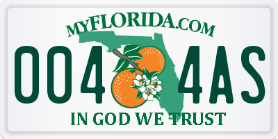 FL license plate 0044AS