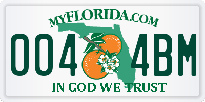 FL license plate 0044BM