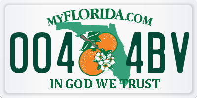 FL license plate 0044BV