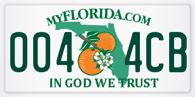 FL license plate 0044CB