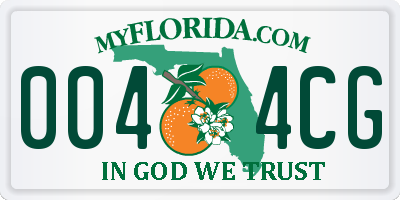 FL license plate 0044CG