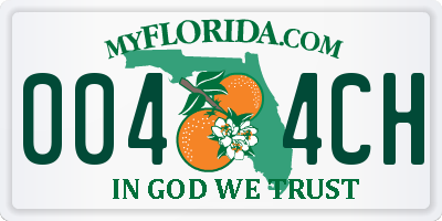 FL license plate 0044CH