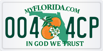 FL license plate 0044CP