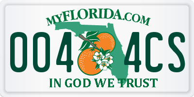 FL license plate 0044CS