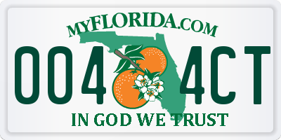FL license plate 0044CT