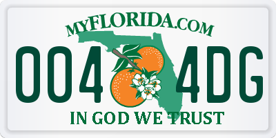 FL license plate 0044DG