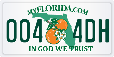 FL license plate 0044DH