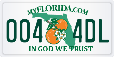 FL license plate 0044DL