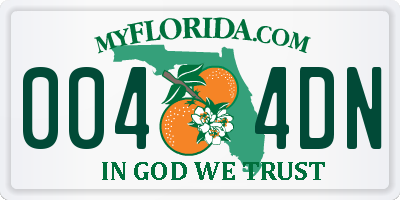 FL license plate 0044DN