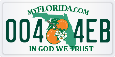 FL license plate 0044EB