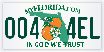 FL license plate 0044EL