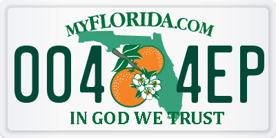 FL license plate 0044EP