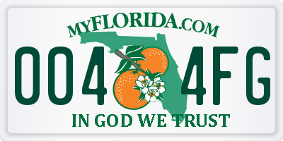 FL license plate 0044FG