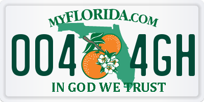 FL license plate 0044GH
