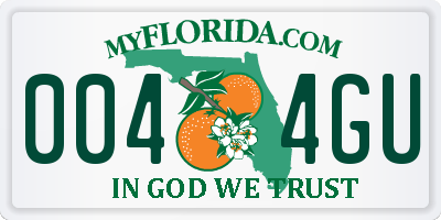 FL license plate 0044GU