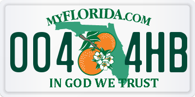 FL license plate 0044HB