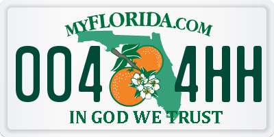 FL license plate 0044HH
