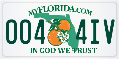 FL license plate 0044IV