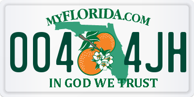FL license plate 0044JH