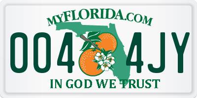 FL license plate 0044JY