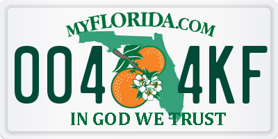 FL license plate 0044KF