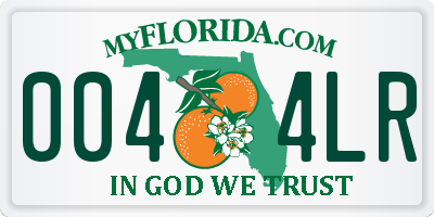 FL license plate 0044LR