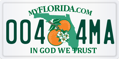 FL license plate 0044MA