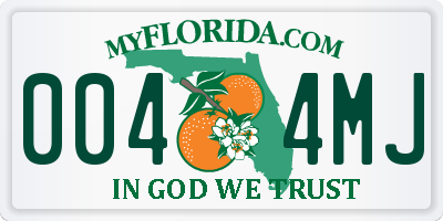 FL license plate 0044MJ