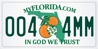 FL license plate 0044MM