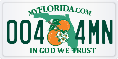 FL license plate 0044MN
