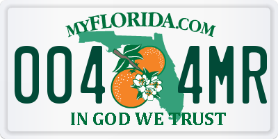 FL license plate 0044MR