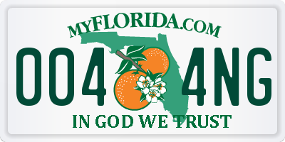 FL license plate 0044NG