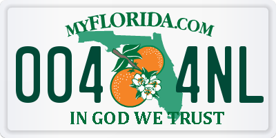 FL license plate 0044NL