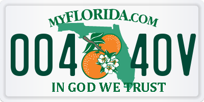 FL license plate 0044OV