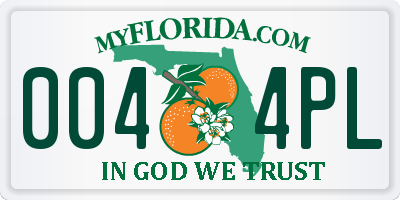 FL license plate 0044PL