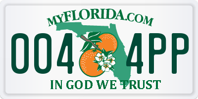 FL license plate 0044PP