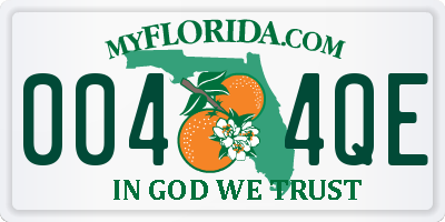 FL license plate 0044QE