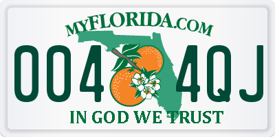 FL license plate 0044QJ