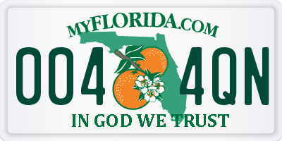 FL license plate 0044QN