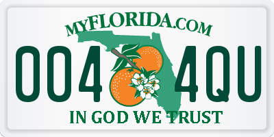 FL license plate 0044QU