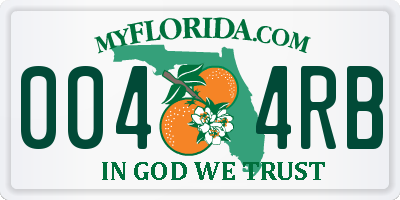 FL license plate 0044RB