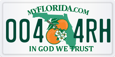 FL license plate 0044RH