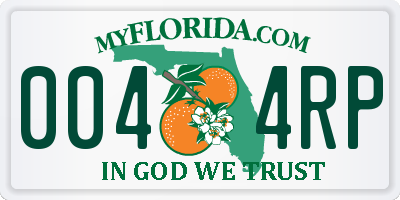 FL license plate 0044RP