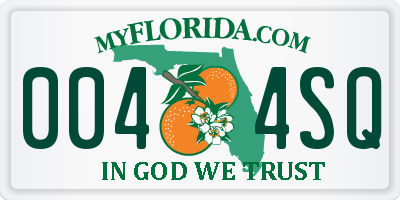 FL license plate 0044SQ