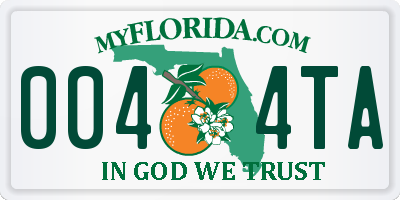 FL license plate 0044TA